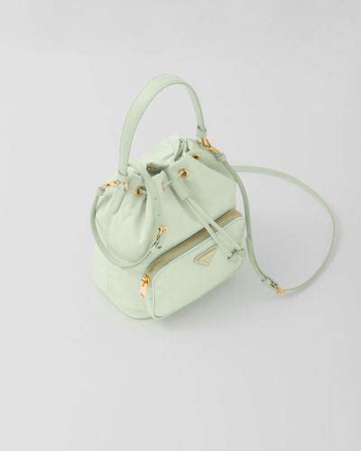 prada bucket bag green|prada nylon bucket bags.